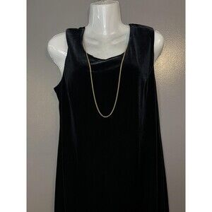 R&M Richards Dress Womens Black Velvet Sleeveless Maxi Formal Evening Style 9067